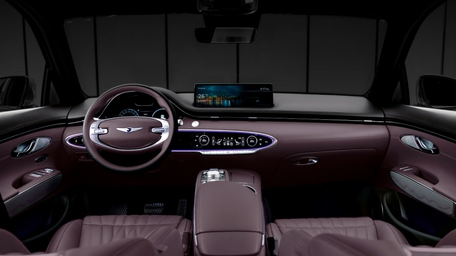 2023 GV70 interior in wine color