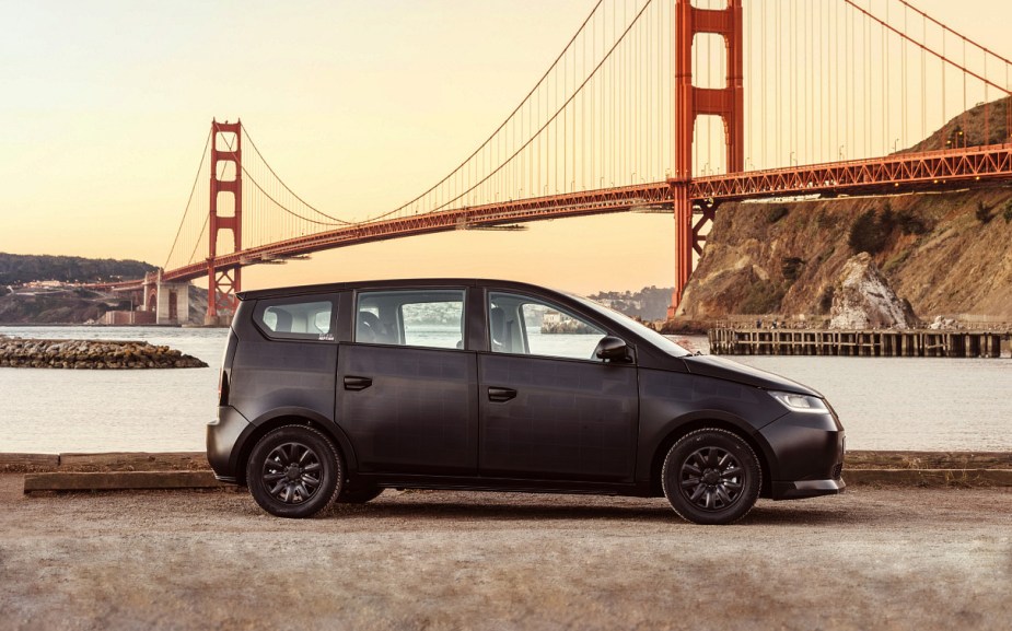 Sono Sion EV at the Golden Gate Bridge