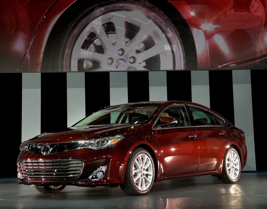 A 2012 Toyota Avalon is a solid family car to rival the Chevrolet Impala.