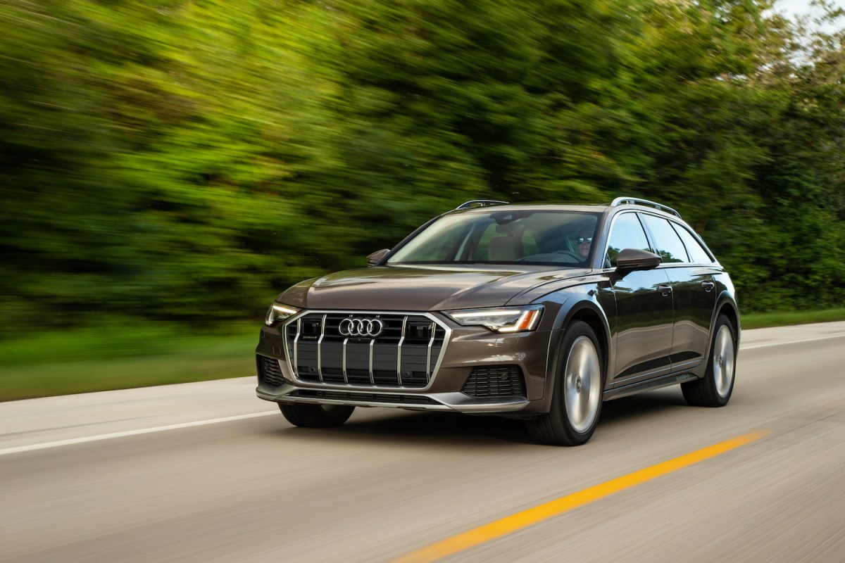 A 2020 Audi A6 allroad driving