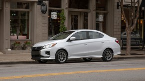 2022 Mitsubishi Mirage parked on the street