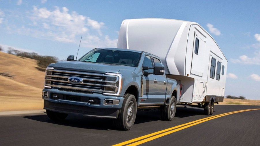 2023 Super Duty Towing a Heavy Trailer