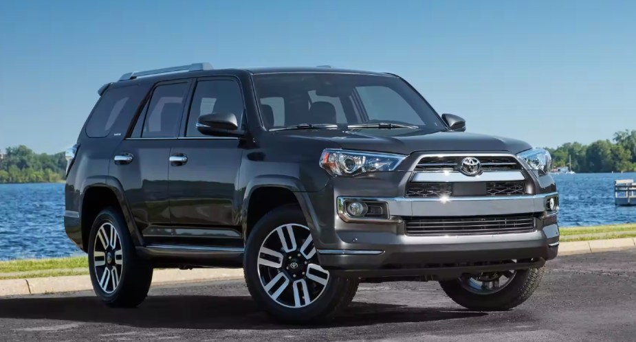 A gray 2023 Toyota 4Runner midsize SUV is parked. 