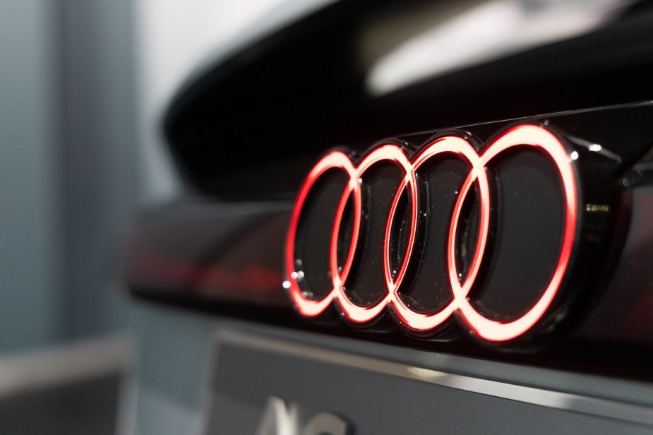 An Audi logo, with many that are the most reliable Audi models. 