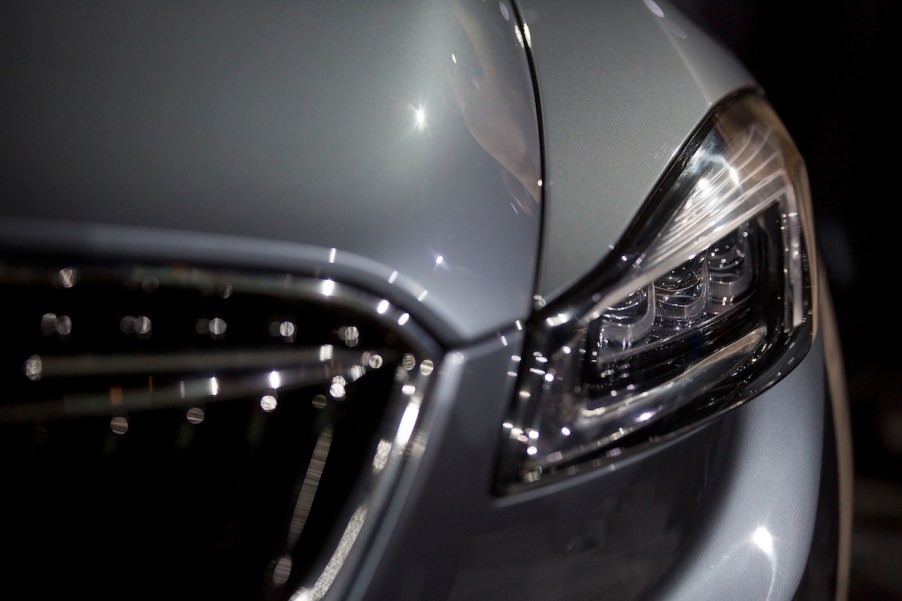 The headlight of a Buick, which is among some of the worst resale value.