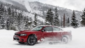 The Dodge Charger with AWD is iSeeCars pick for the best large car for snow driving.