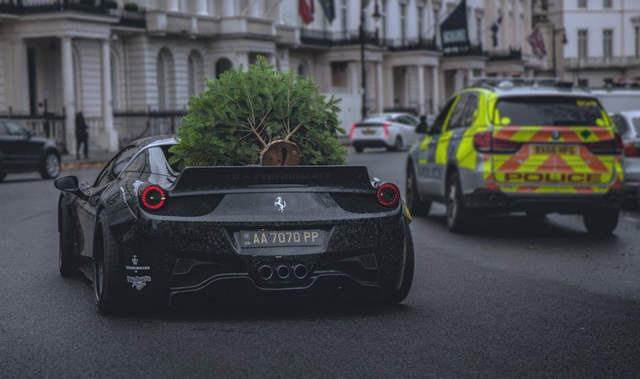 The Ferrari 458 Liberty Walk on the streets on London, England.