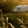 A 2023 Ford Transit Trail shows its rugged styling as a camper van.