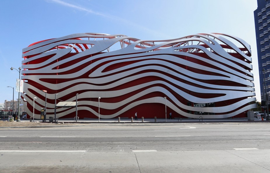 The Petersen Automotive Museum is a stunning architectural addition to LA. 