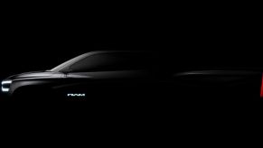 A teaser for the new Ram 1500 EV.