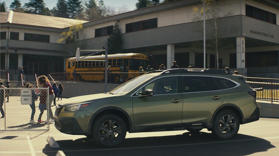 2022 Subaru Outback with space behind the backseat. 