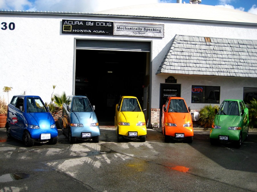 The Tango T600 EV like these cars is billed as the 'world's safest car' by the automaker that designed them.