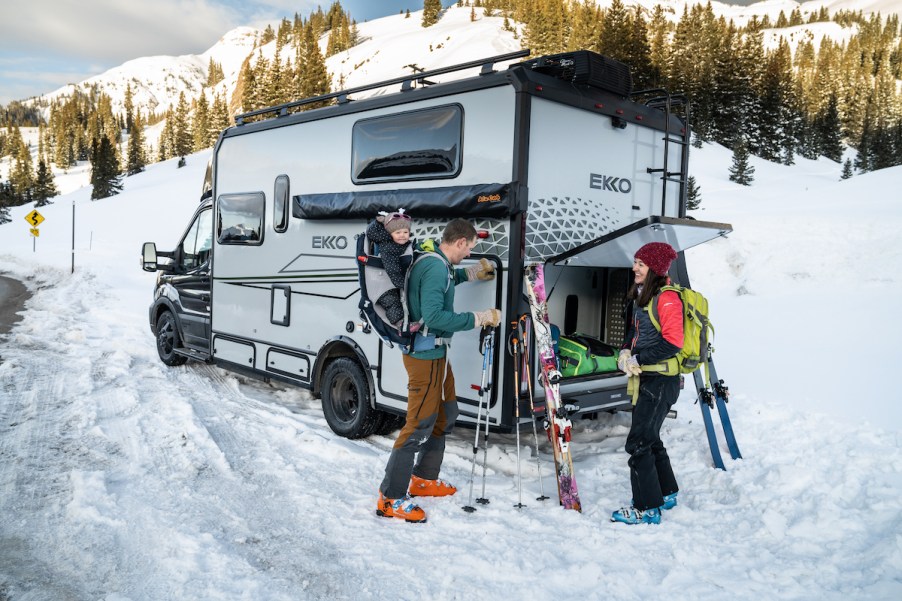 Winnebago RV in ski season