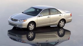 A 2004 Toyota Camry on display.