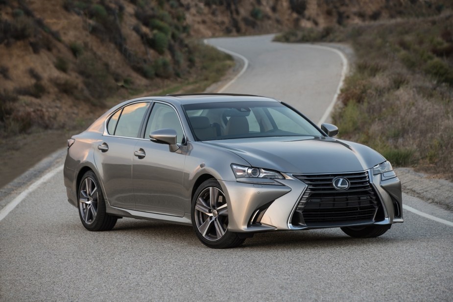 2019 Lexus GS 350 in gray three quarter shot