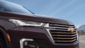 A black 2022 Chevrolet Traverse, which is one of the SUVs with the most comfortable seats.