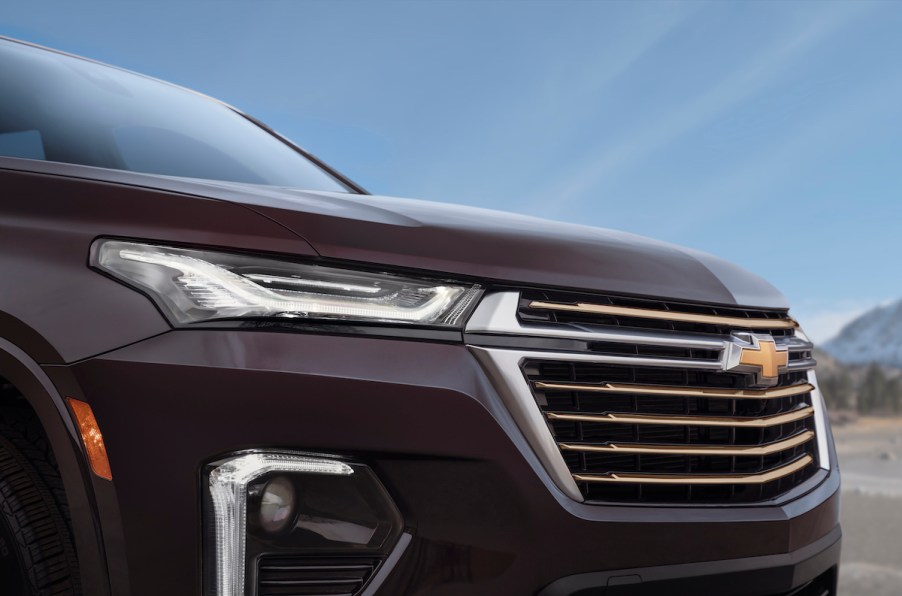 A black 2022 Chevrolet Traverse, which is one of the SUVs with the most comfortable seats.