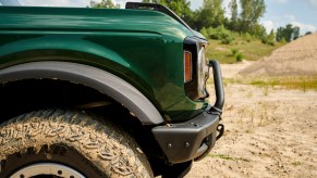 A green 2022 Ford Bronco, which is one of the best subcompact SUVs to buy.