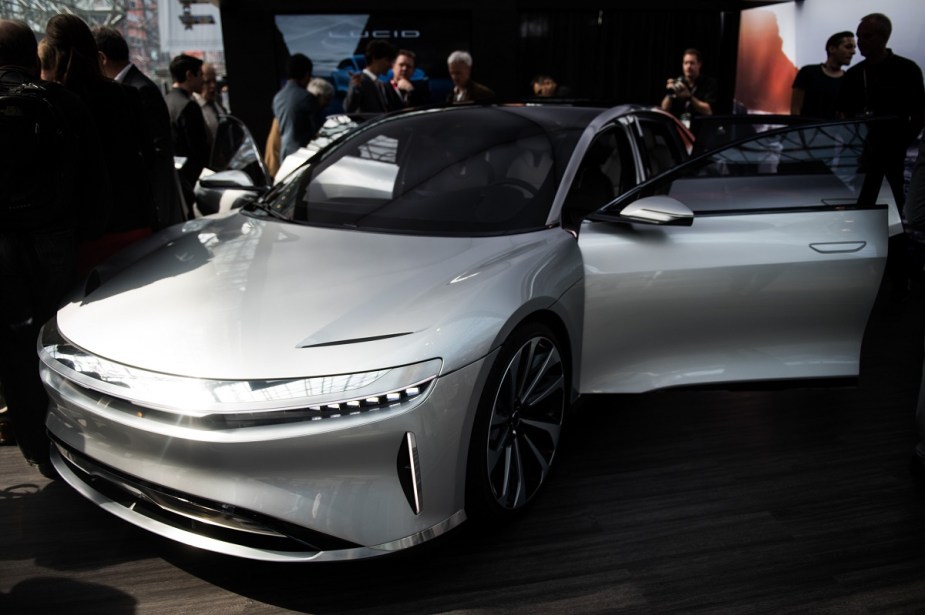 2022 Lucid Air at auto show