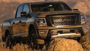 2023 Nissan Titan in a Field