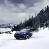 A blue 2023 Subaru Crosstrek, which is a 2023 SUV to buy in the snow.