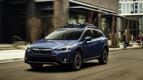 Subaru models like the 2022 Impreza and Crosstrek, like this one, promise affordable insurance rates. The Crosstrek is one of the most reliable Subaru models.