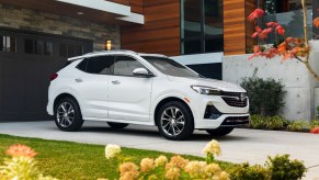 A 2023 Buick Encore, one of the SUVs being discontinued in the coming years parked outdoors.