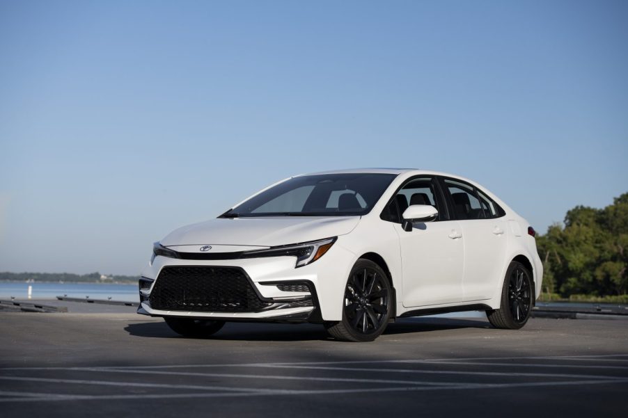 The 2023 Toyota Corolla in white