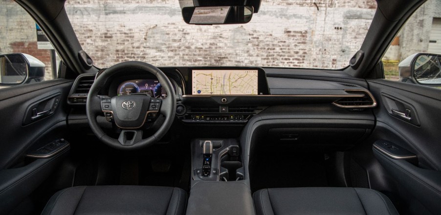 The interior of a fully-loaded Toyota Crown