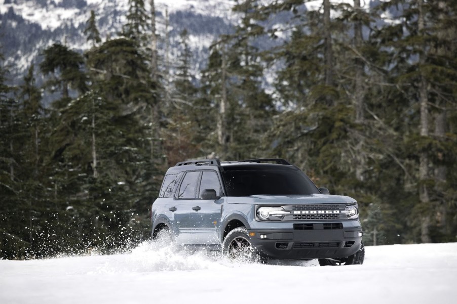 Bronco Sport in snow