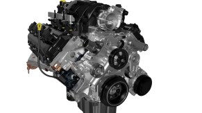 Promo photo of a 5.7 Liter HEMI V8 crate engine for cheap hot rod power.