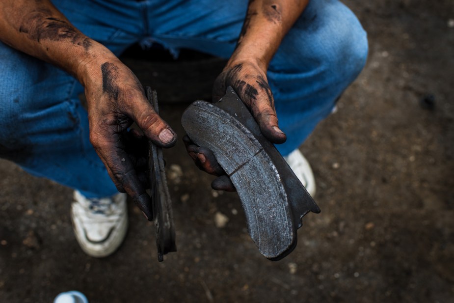 Brake pads that need to be installed and the person must know how to bleed brake lines if necessary. 