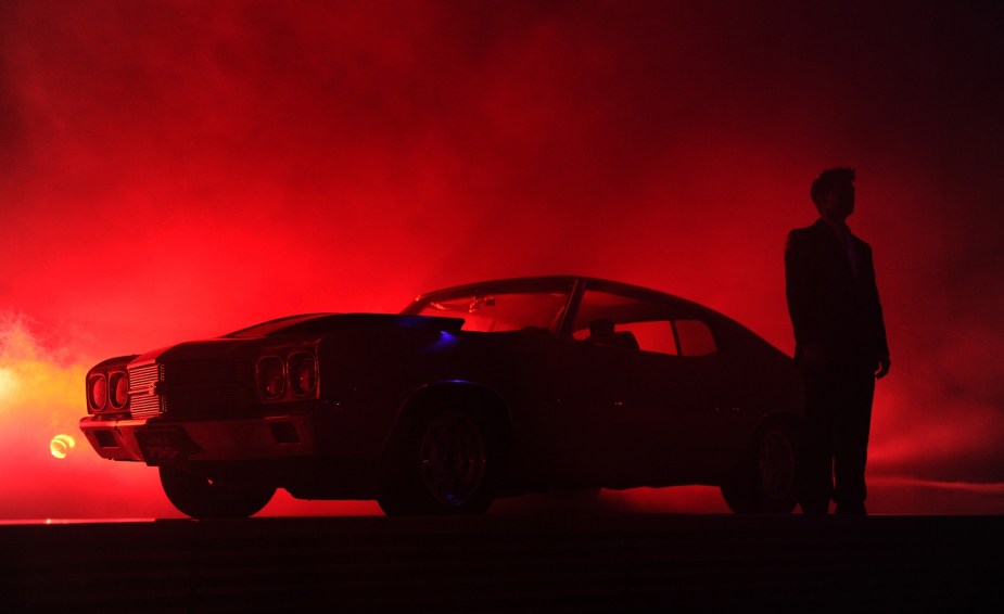 A Chevelle SS shows off its silhouette, which inspired the new 70/SS. 