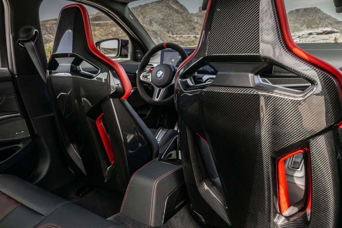 The interior of the 2024 BMW M3 CS