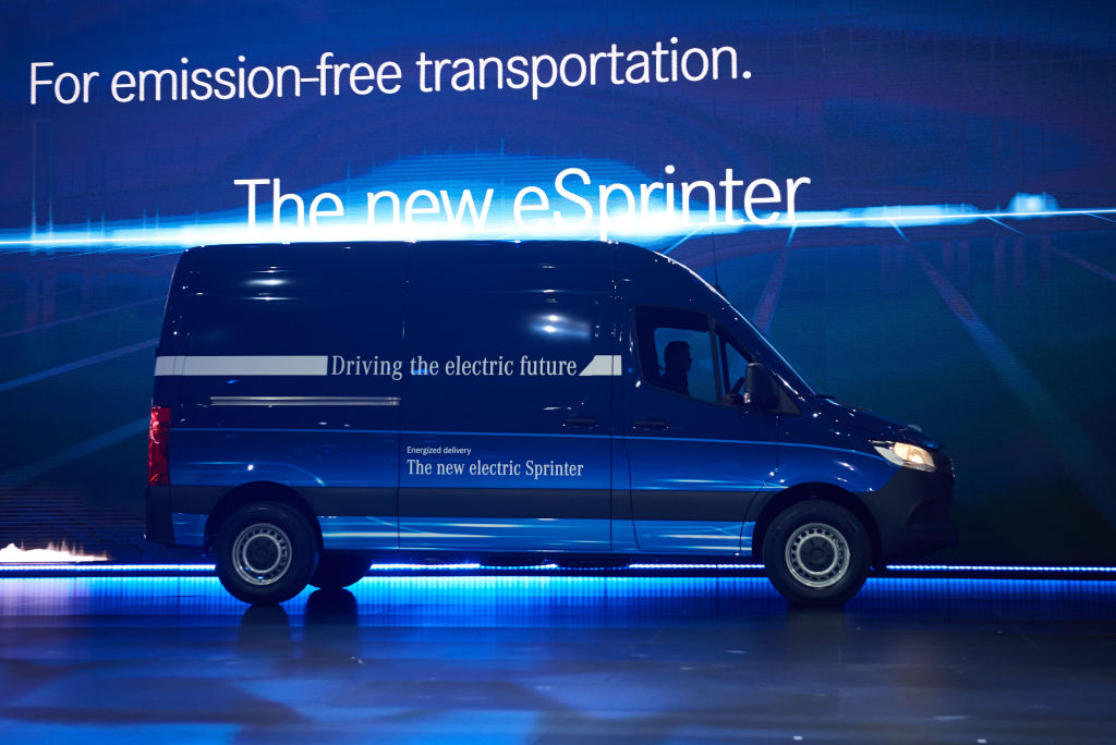 Merceds debutes the eSprinter van. An electric Sprinter is now coming to the U.S., too. 