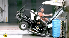 Golf cart crash test head on collision