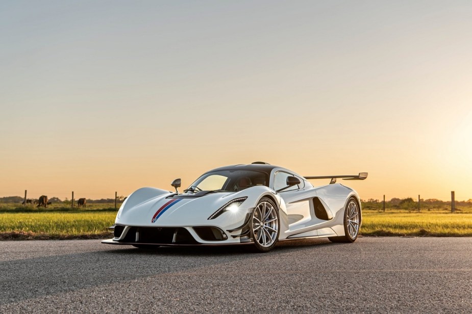 Hennessey Venom F5 Revolution sunset