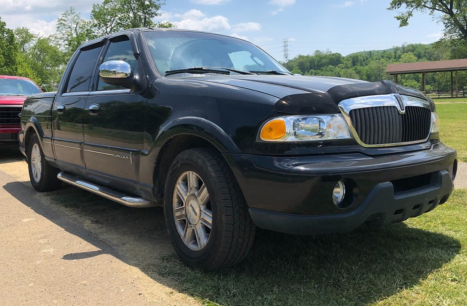 A Lincoln Blackwood sits outside.