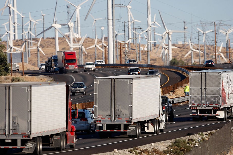 trucks on highway