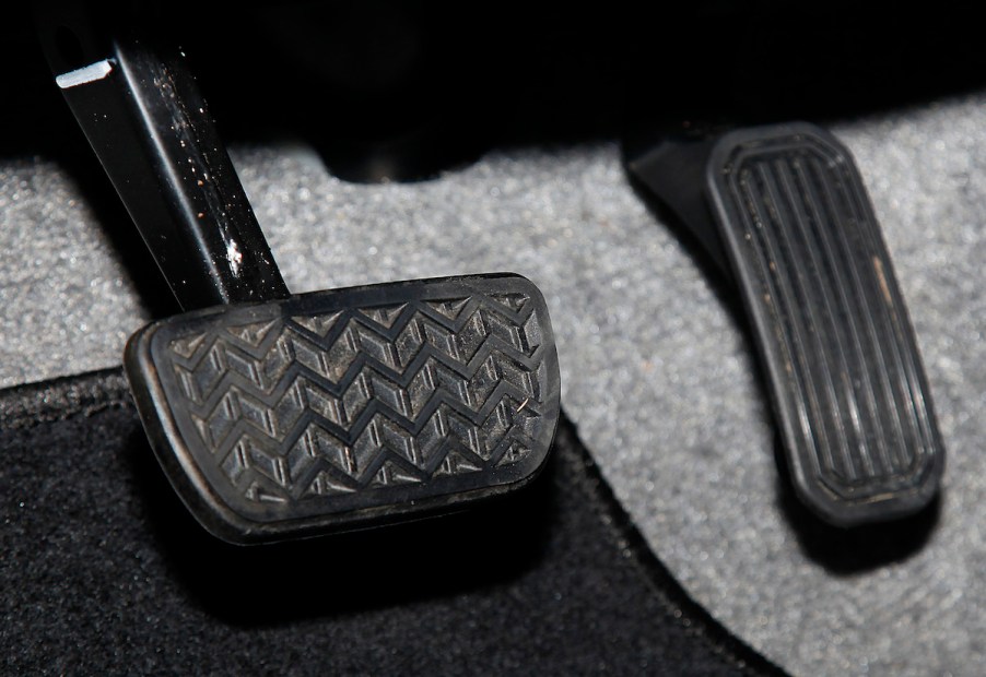 A brake pedal, which is necessary when you're bleeding brakes.