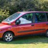 A red Fiat Multipla MPV model on display at the 2019 Concours d'Elegance at palace Soestdijk in Baarn, Netherlands