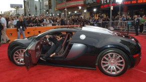 Tom cruise in a Bugatti Veyron