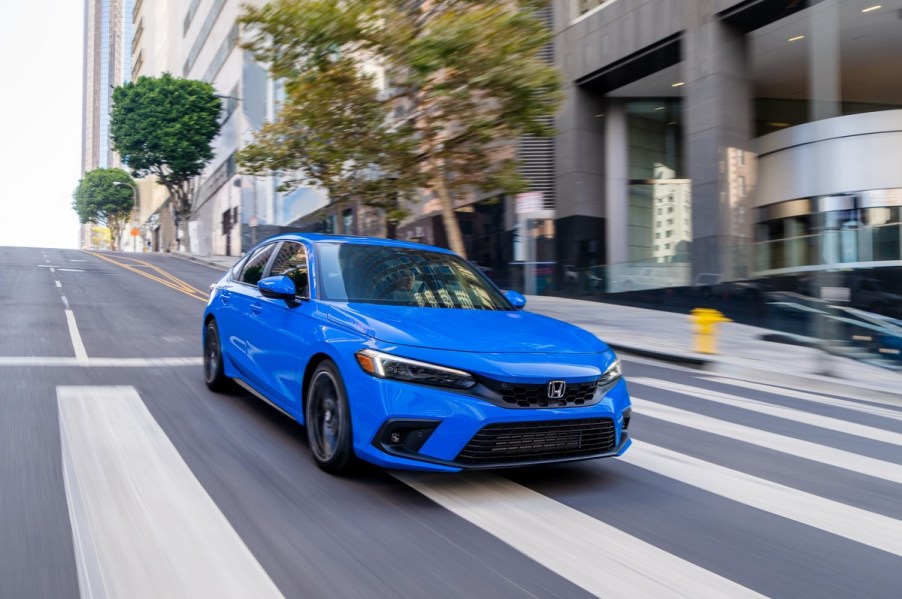 Blue Honda Civic