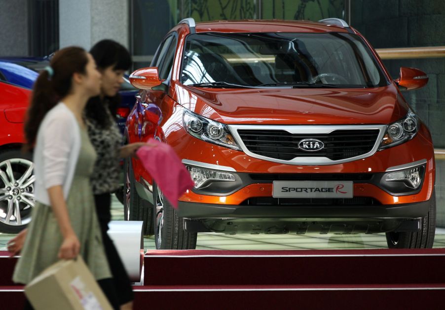 A Kia Sportage compact SUV model at the company's headquarters in Seoul, South Korea, in 2011