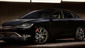 A black 2016 Chrysler 200.