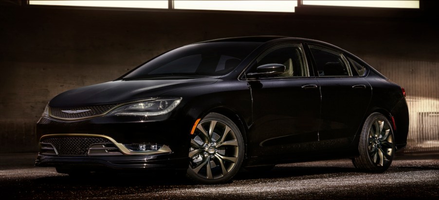 A black 2016 Chrysler 200.