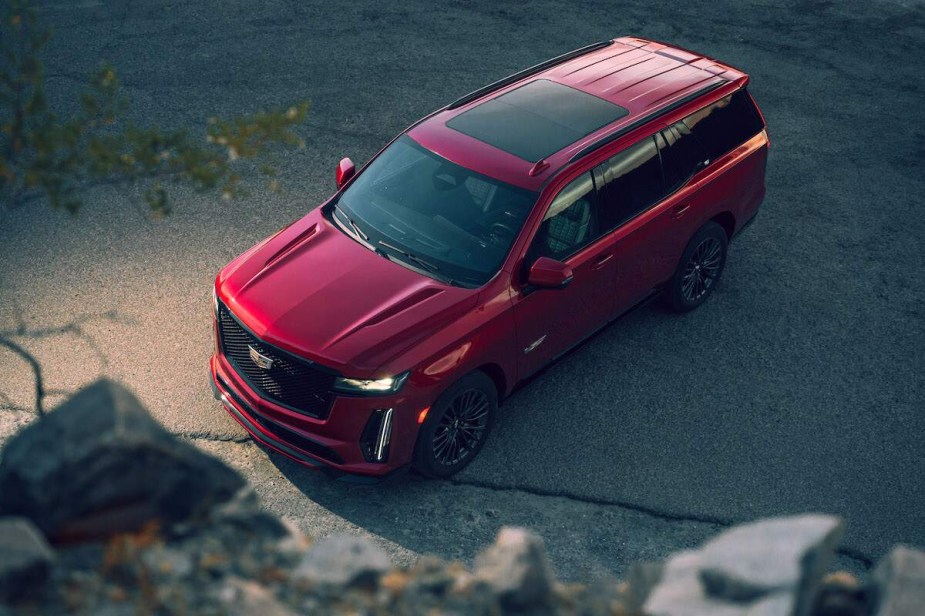 A 2023 Cadillac Escalade V parked outdoors. 