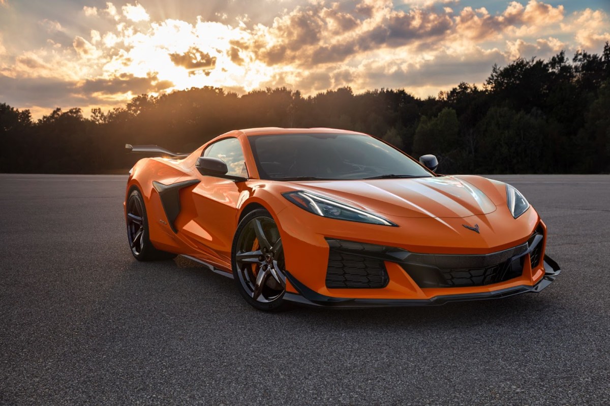 The C8 Corvette Z06 in orange