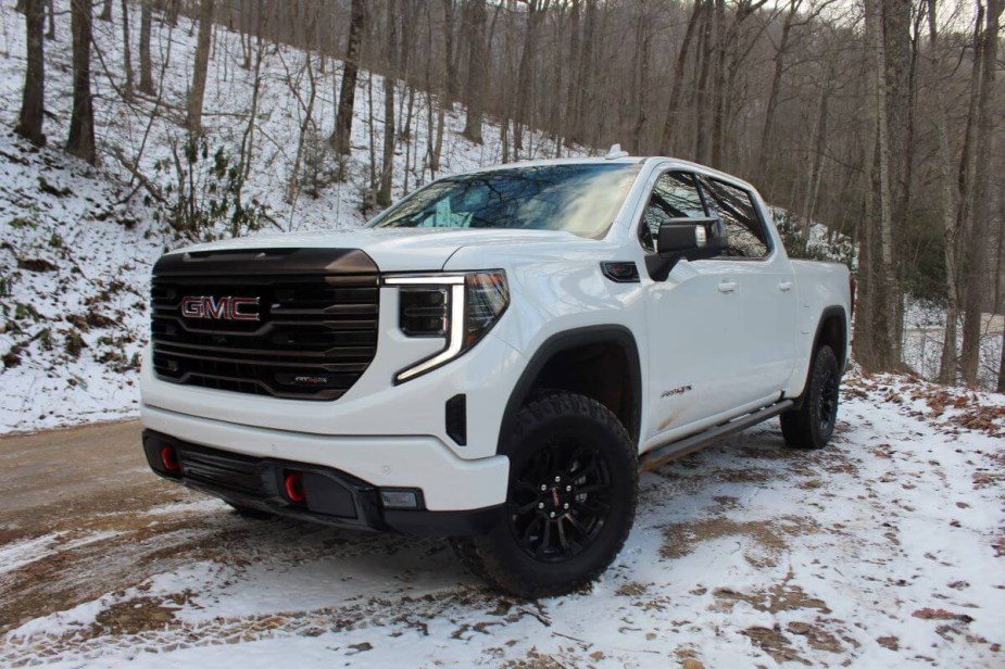 2023 GMC Sierra 1500 AT4X in snow