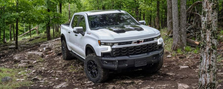 The 2023 Chevy Silverado 1500 ZR2 demonstrates capability as an off-road truck.